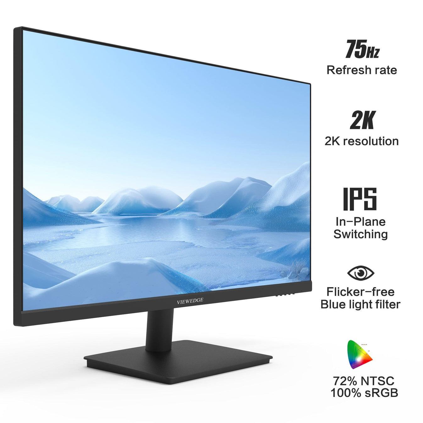 Viewedge CS27QT - 27 Inch QHD 1440p IPS Monitor - Professional Computer ...