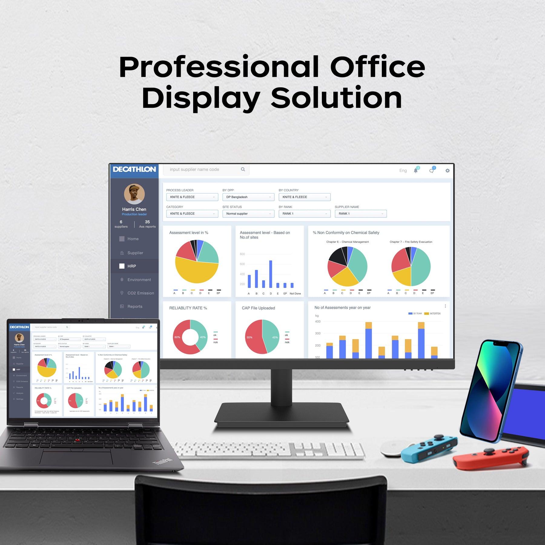 Viewedge CS27QT - 27 Inch QHD 1440p IPS Monitor - Professional Computer ...